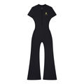 Women’s Tight Flared Leg Quarter-Zip Jumpsuit