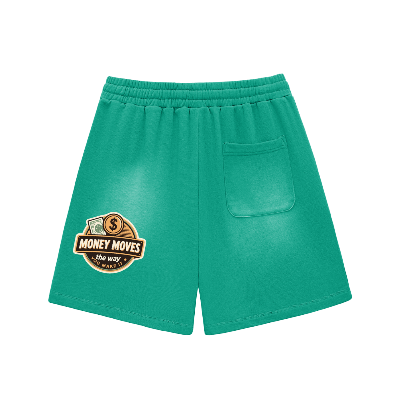 Sun Fade Raw Edge Cotton Shorts