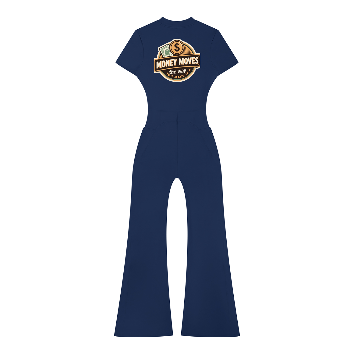 Women’s Tight Flared Leg Quarter-Zip Jumpsuit