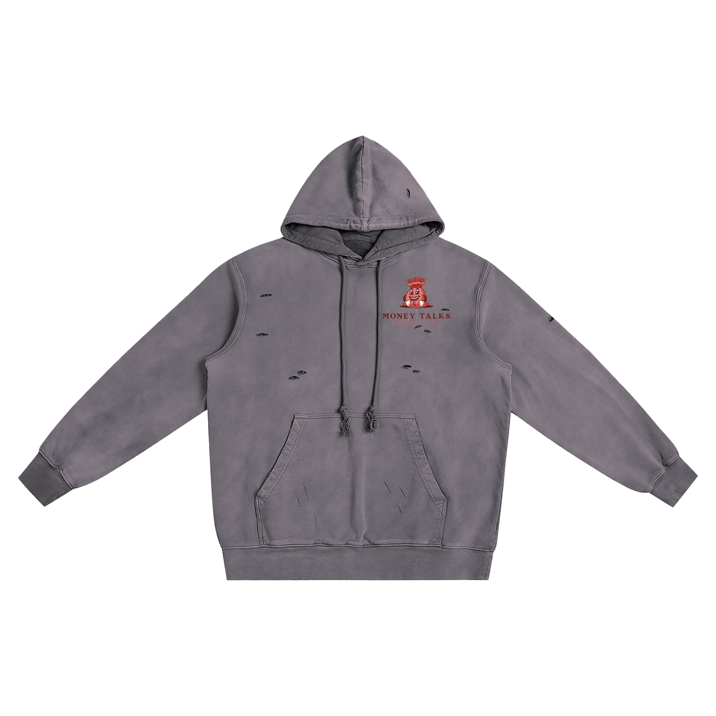 Distressed Vintage Wash Hoodie
