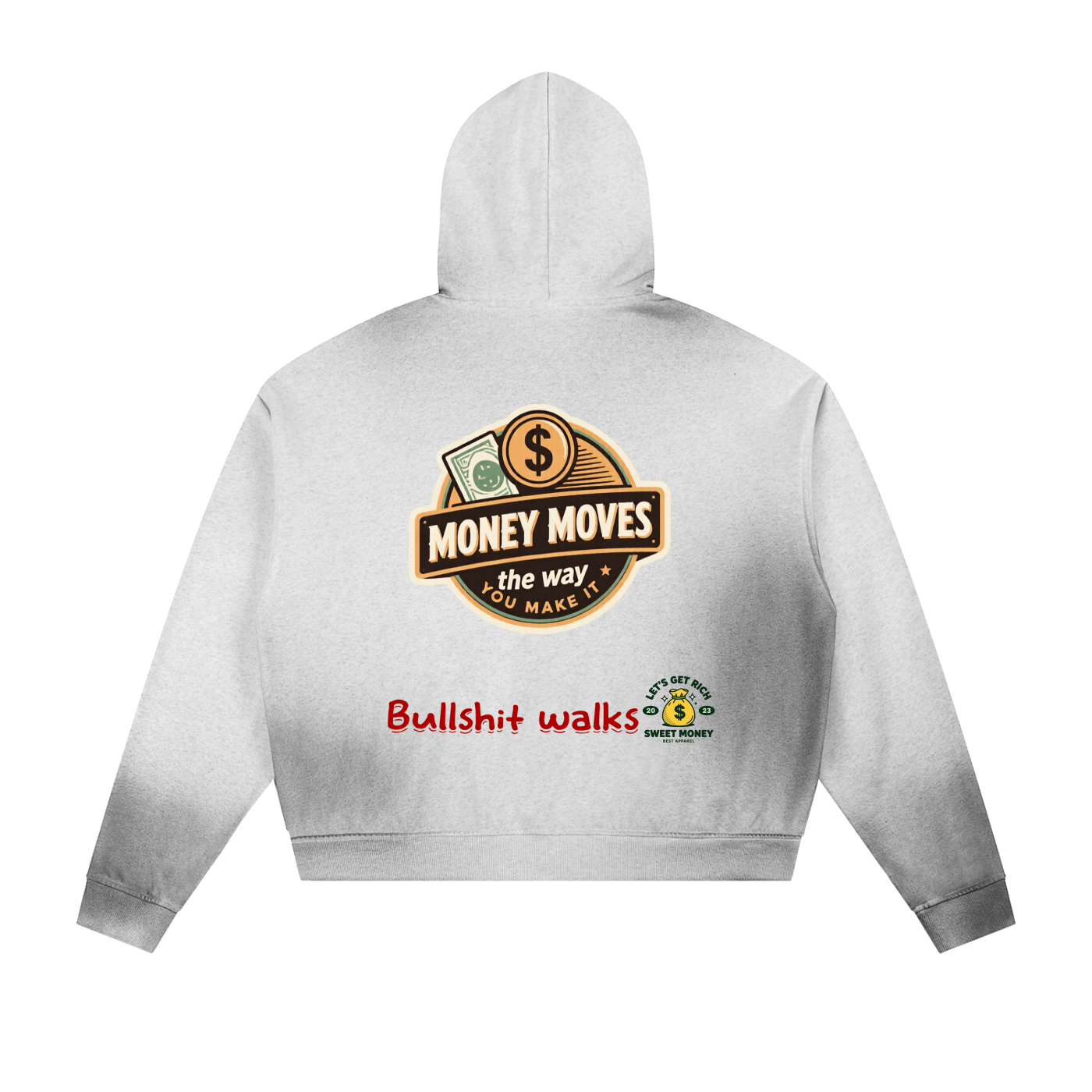 Sun Fade Frayed Raw Edge Fleece Zip Hoodie
