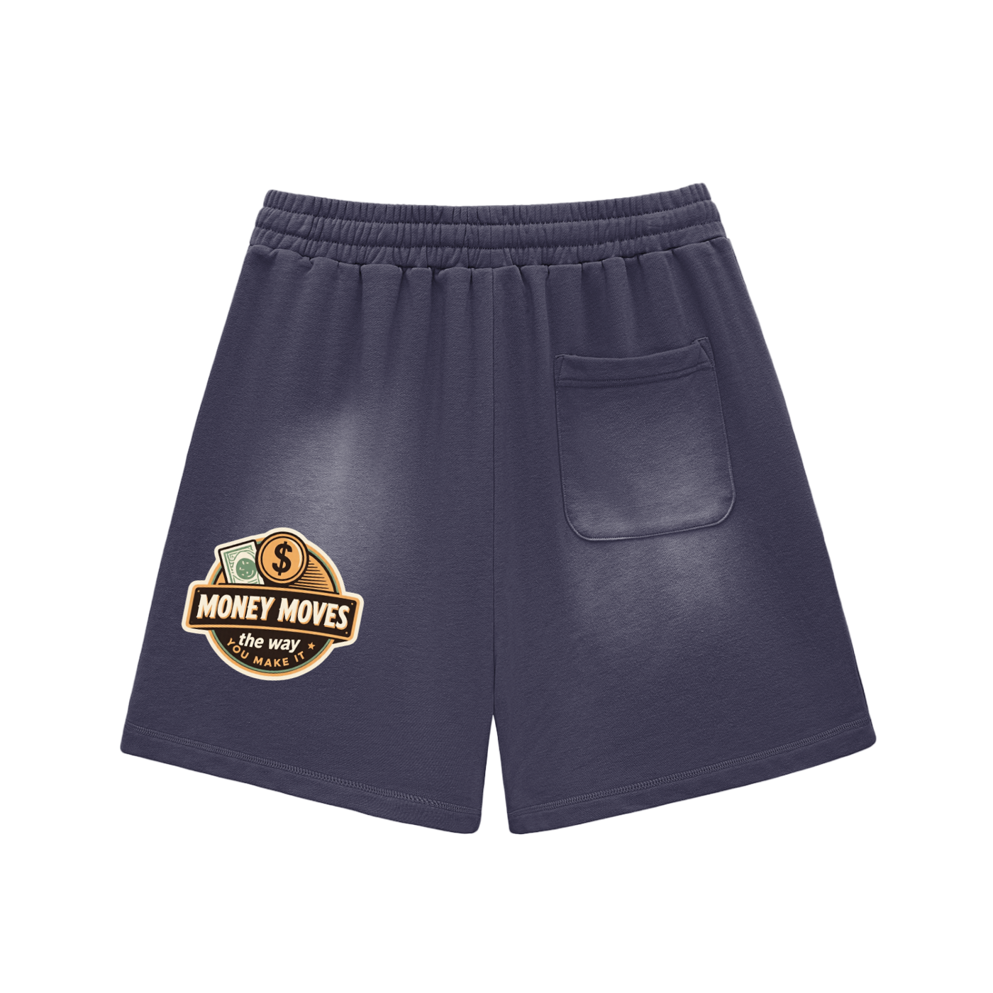 Sun Fade Raw Edge Cotton Shorts