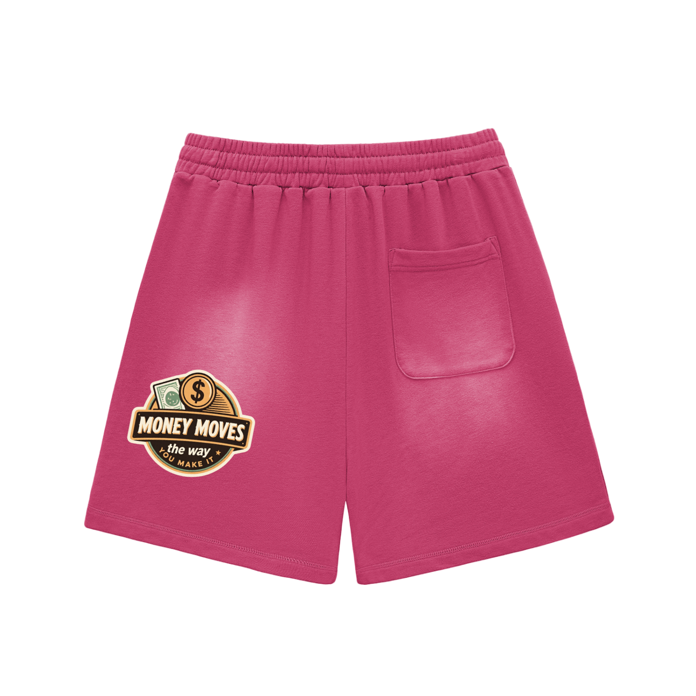 Sun Fade Raw Edge Cotton Shorts
