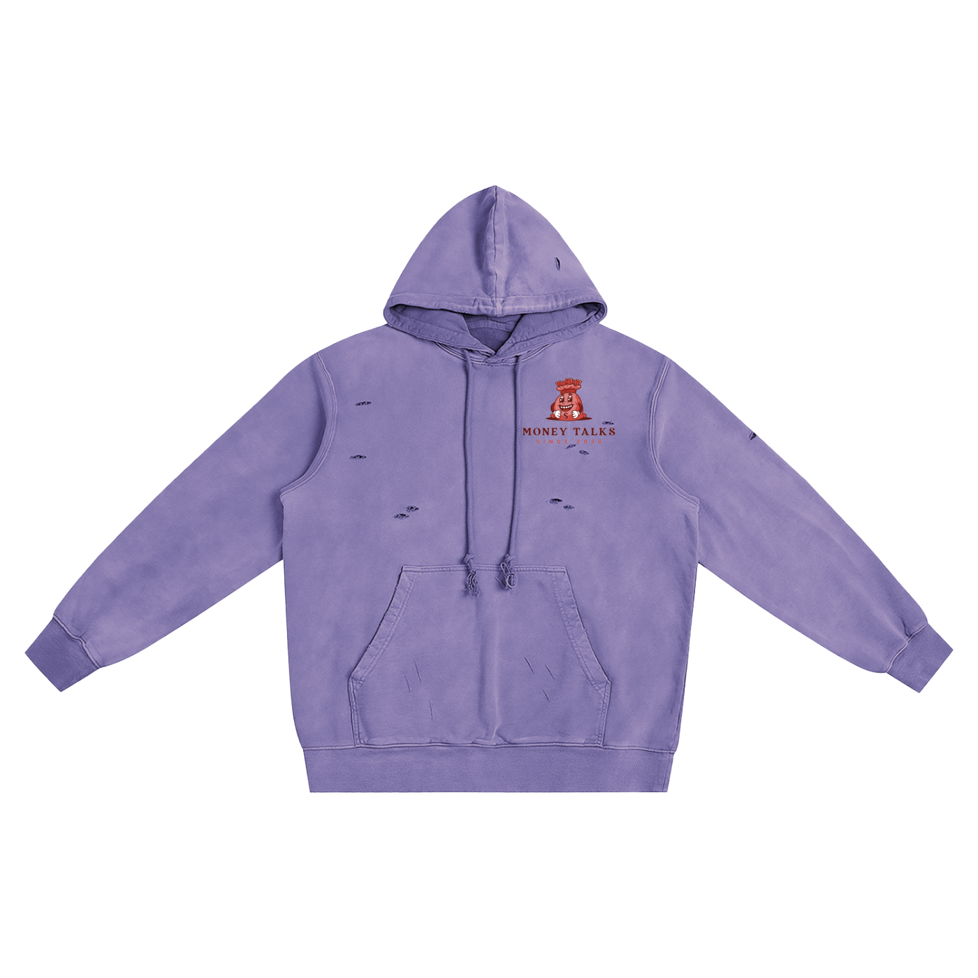 Distressed Vintage Wash Hoodie